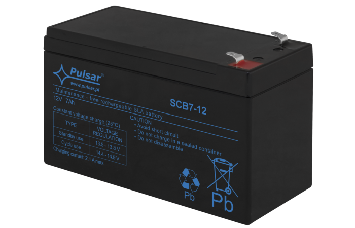 Akumulator 7Ah/12V SCB | SCB7-12 Pulsar