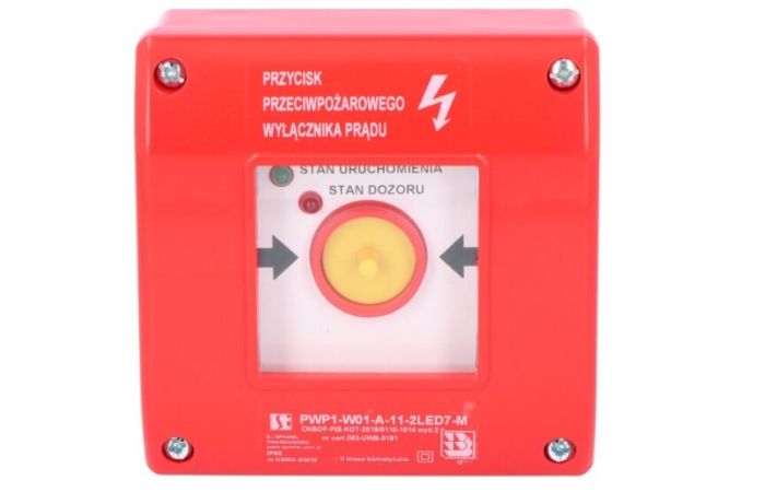 RĘCZNY PRZYCISK URUCHAMIANIA PWP1 2LED Z MŁOTECZKIEM | PWP1-W01-A-11-2LED7\M Spamel