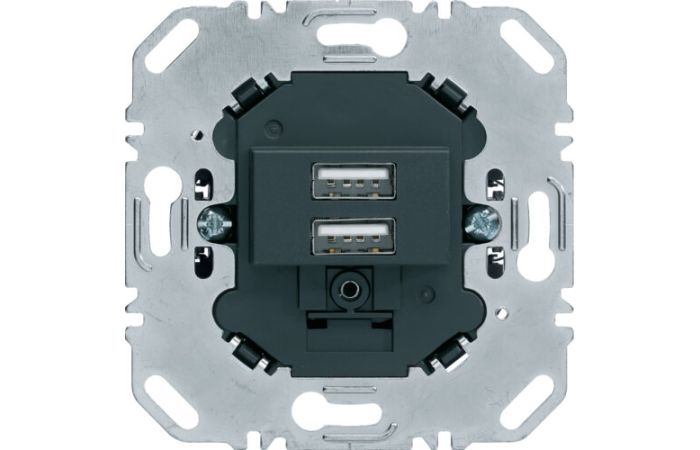 Mechanizm gniazda USB ładowania 3.0 A 230 V, antracyt, mat, One.platform | 260205 Hager