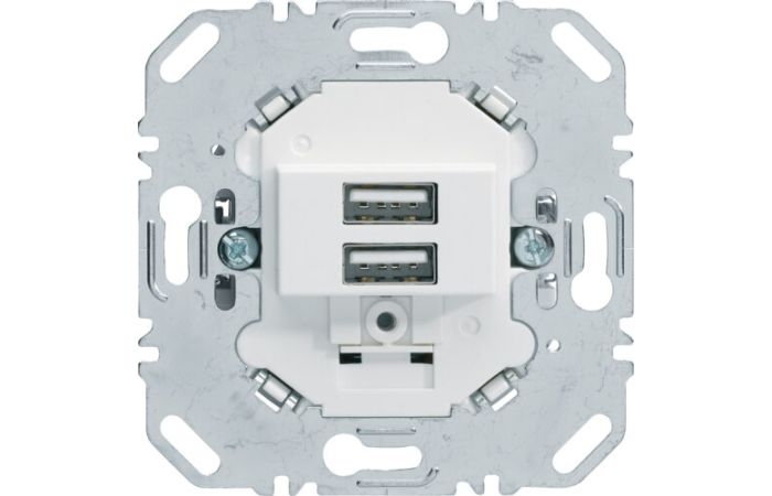 Mechanizm gniazda USB ładowania 3.0 A 230 V, biały, mat, One.platform | 260209 Hager