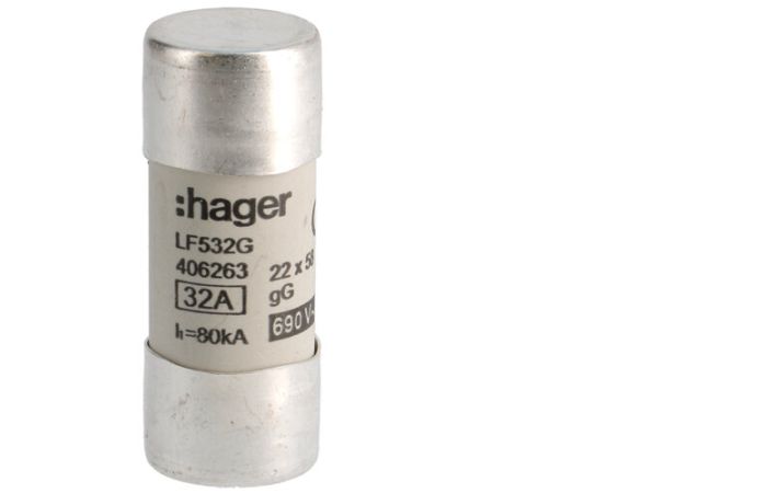 Wkładka bezpiecznikowa cylindryczna CH-22 22x58mm gG 32A 500VAC | LF532G Hager