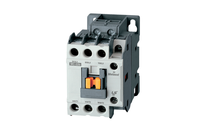 Stycznik mocy 22A, 3P, 11kW, 24V AC, 1NO 1NC, zaciski śrubowe, MC-22B | MC-22B 24VAC 1A1B Aniro