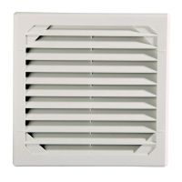 Filtr wylotowy, kratka wentylacyjna z filtrem GV 400/500 z uszczelką, otwór223x223mm,IP54,RAL7035 | GV400/500 Depro Components
