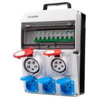 Rozdzielnica budowlana z zabezpieczeniem nadprądowym CAS-S 32A 16A 3x230 IP54 RO-1ZN/1632 | T-07334 Plastrol
