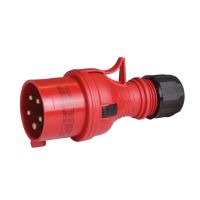 Wtyczka przenośna prosta 16A 5P 400V IP44 TWIST WPP TYP B 16/5 czerwona 922080 | 922080 Elektromet