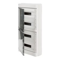 Rozdzielnica PE+N 4x18 natynkowa IP40 biały/dymny AREO | 3653-01 Elektro-Plast Nasielsk