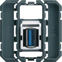 Gniazdo USB 3.0 przelotowe 2M/1M, Lumina / Gallery | WXF644 Hager