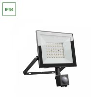 Naświetlacz NOCTIS LUX 4 50W 4300lm 6000K CW 230V IP44 176x221x53mm czujnik ruchu PIR, czarny | SLI029073CW_CZUJNIK_PW Wojnarowscy