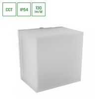 Oprawa na elewację SCATOLLO 5W 400lm CCT 3000/4000/6000K 230V IP54 100x100x75mm biała kostka | SLI003036CCT_PW Wojnarowscy