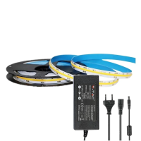 Zestaw LED V-TAC taśma 280LED/m COB 24V 10W/m zasilacz 24V 60W (2654+3264) 6400K 800lm | 3800157664615 LED EUROPE