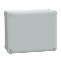 Puszka ABS IP66 IK07 wew 225x175x80 (WxSxG) zew 241x194x194 nieprzezroczysta pokrywa W20 RAL7035 | NSYTBS24198 Schneider Electric