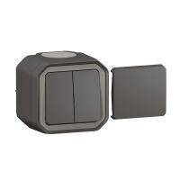 Łącznik typ transformer komplet natynkowy 10AX - 250V~ antracyt, Nowe Plexo | 069789l Legrand