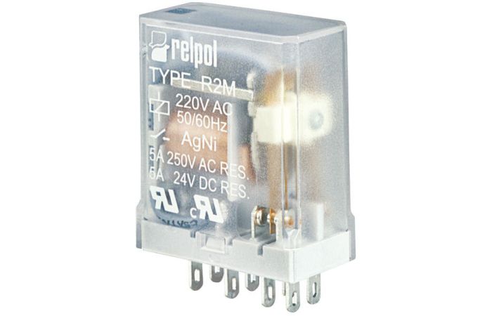Przekaźnik elektromagnetyczny, przemysłowy 5A 24VDC IP40, R2M-2012-23-1024 | 617171 Relpol