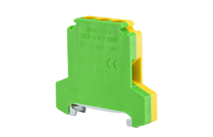 Złączka szynowa gwintowa ochronna, 10mm2 TS35 ZSO1-10.0, żółto-zielona | 14503319 SIMET S.A.