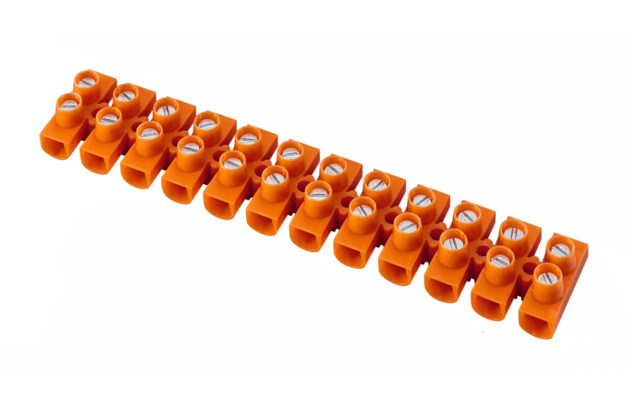 Listwa zaciskowa gwintowa termoplast. 10 mm2, 12 torów LTF12-10.0 pomarańczowa | 21512108 SIMET S.A.