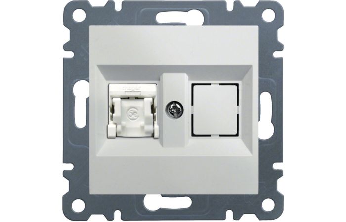 Gniazdo komputerowe pojedyncze RJ45 kat.5e UTP, biały, Lumina | WL2110 Hager