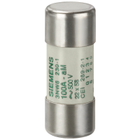 Wkładka bezpiecznika cylindrycznego, 22x58 mm, 20 A, aM, Un AC: 690 V, SENTRON | 3NW8207-1 Siemens