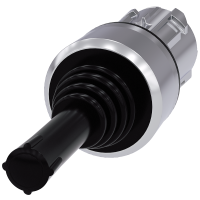 Wyłącznik współrzędnościowy, 22 mm, okrągły, metal błyszczący, czarny,poziomo bez samopowrotu | 3SU1050-7AA88-0AA0 Siemens