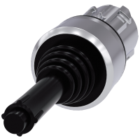 Wyłącznik współrzędnościowy, 22 mm, okrągły, metal błyszczący, czarny,poziomo bez samopowrotu | 3SU1050-7BA88-0AA0 Siemens