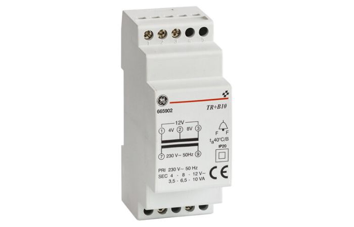 Transformator dzwonkowy 2 moduły 4-8-12VAC, TR+B10, Redline $ | 665902 ABB