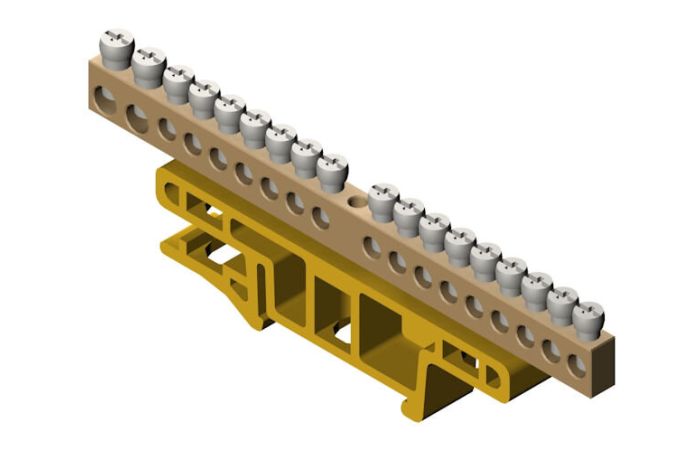 Listwa zaciskowa 18-torowa do montażu na listwie TH35, zielona | 0922-01 Elektro-Plast Nasielsk