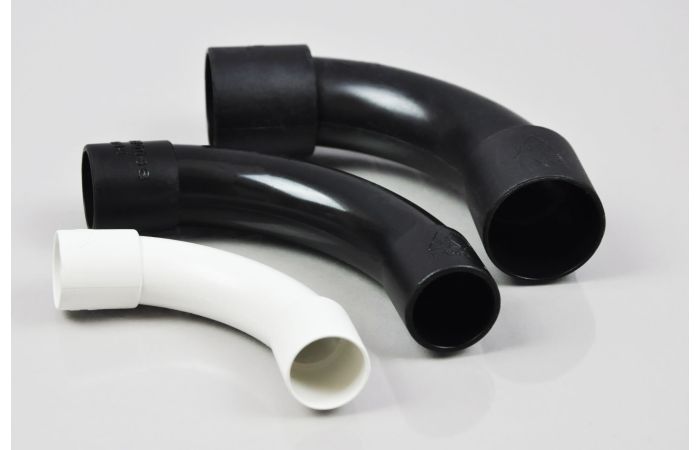 Kolanko dwukielichowe wtryskowe sztywne ZK 28 białe (opak 10szt) | 09.38 Elektroplast Stróża