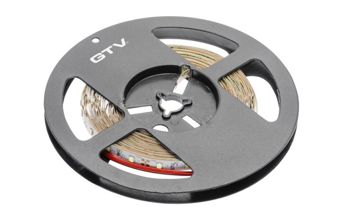 TAŚMA FLASH 5050, 300 LED CIEPŁY BIAŁY, 72W BEZ ŻELU 10mm, ROLKA 5m | LD-5050-300-20-CB GTV