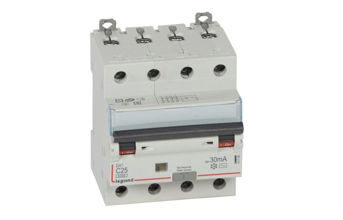Wyłącznik różnicowo-nadprądowy P314 4P C 25A 30mA typ AC serii DX3 | 411188 Legrand