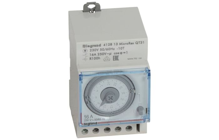 Programator analogowy dobowy 3-modułowy QT31, napęd kwarcowy | 412813 Legrand