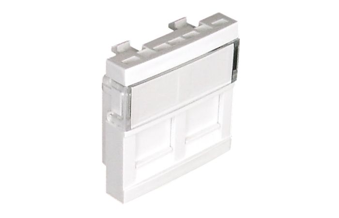 Moduł 2xzłącze RJ, biały, Quadro 45 | 45971SBR Efapel