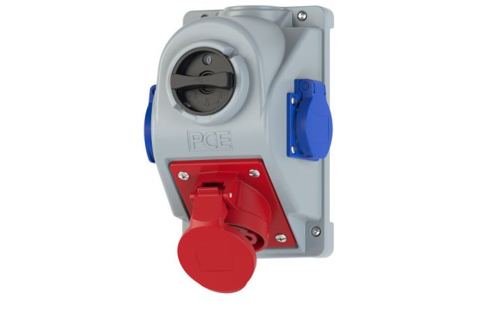 Gniazdo z wyłącznikiem Combopol WY:32/5 2GSx2Topik wyłącznik L-0-P IP44 | 960625421W PCE