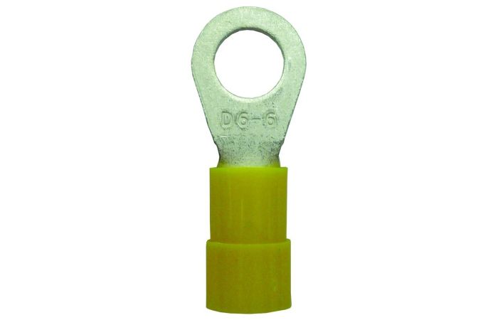 Końcówka oczkowa izolowana PQKR 4,0-6,0/M6 żółta (opak 50szt) 054369 | 05103876 PROTEC.class