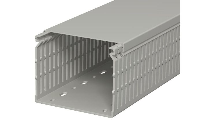 Kanał grzebieniowy 80x100, PVC, szary kamienny, 7030 LK4 N 80100 (2m) | 6178233 Obo Bettermann