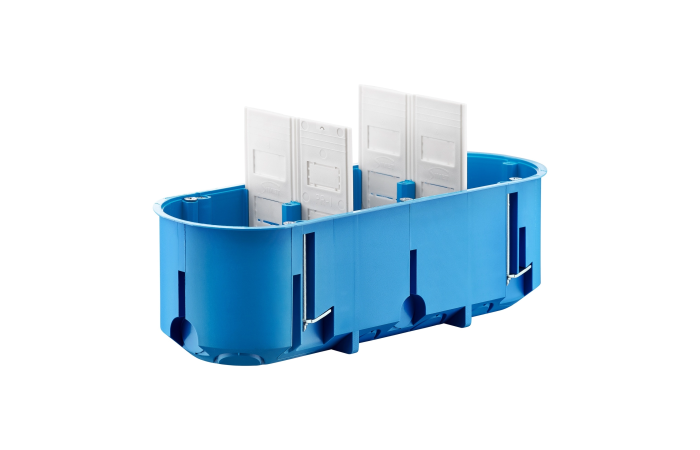 Puszka instalacyjna 3-polowa 3x60 głęboka regips Multibox2 P3x60D niebieska | 32104203 Simet