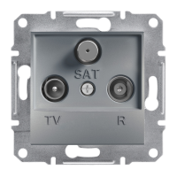 Gniazdo antenowe RTV-SAT końcowe (1dB) bez ramki stal, Asfora | EPH3500162 Schneider Electric