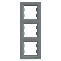 Ramka potrójna pionowa stal, Asfora | EPH5810362 Schneider Electric