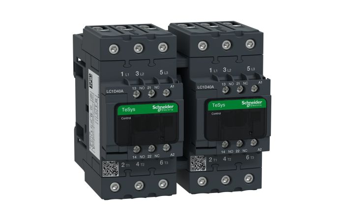 Układ nawrotny 40A 3P 1NO 1NC cewka 48VAC zaciski EVK skrzynkowe, TeSys D | LC2D40AE7 Schneider Electric