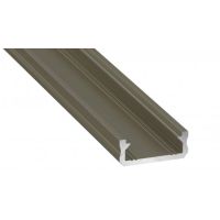Profil D nawierzchniowy 2m inox anodowany AL-PROFIL D 6,3x16mm GXLP820 | 10-0043-20 LED Labs