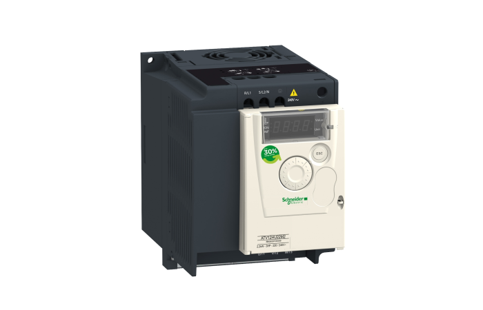 Przemiennik częstotliwości ATV12 1-fazowy 200/240VAC 50/60Hz 2.2kW 10A IP20, Altivar 12  | ATV12HU22M2 Schneider Electric