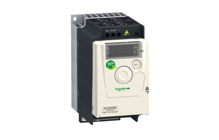 Przemiennik częstotliwości ATV12 1-fazowy 200/240VAC 50/60Hz 0.55kW 3.5A IP20, Altivar 12  | ATV12H055M2 Schneider Electric