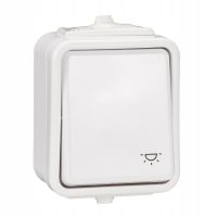 Przycisk hermetyczny natynkowy światło 10A IP44 biały, Cedar | WNT102C01 Schneider Electric