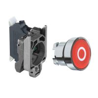 Przycisk Harmony XB4 czerwony, nieprzezroczysty, NC blok styków Push-in | XB4BA43225 Schneider Electric