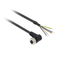 Złącze żeńskie M12 kątowe 5-pinowe Kabel 10m PUR | XZCP1264L10 Telemecanique Sensors
