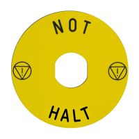 Etykieta do e-stop "NOT-AUS" żółta, Harmony XB4 | ZBY8230 Schneider Electric