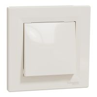 Łącznik jednobiegunowy z ramką 10AX250V zaciski bezgwintowe kremowy, Asfora | EPH0100123 Schneider Electric