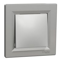 Łącznik jednobiegunowy bez ramki aluminium 10AX 250V, Asfora | EPH0100161 Schneider Electric