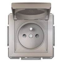 Gniazdo 2P+PE IP44 do syst. ramkowego, brązowe, Asfora | EPH2800669 Schneider Electric