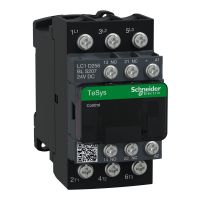 Stycznik mocy TeSys D 25A 3P 11KW 24V DC 1NO 1NC AC-3 zaciski oczkowo-pierścieniowe | LC1D256BLS207 Schneider Electric