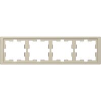 Ramka Merten D-Life czterokrotna, piasek sahary | MTN4040-6533 Schneider Electric
