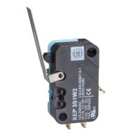 Wyłącznik krańcowy miniaturowy OsiSense XC płaska dźwignia 6.35 mm zaciski kablowe | XEP3S1W3B524 Telemecanique Sensors